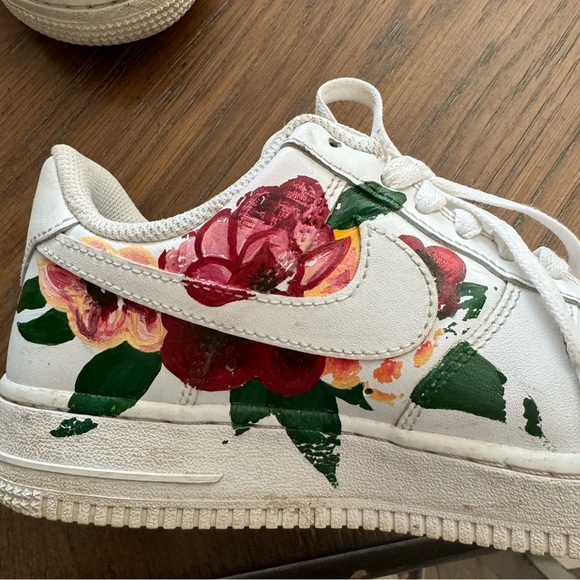 Nike Air Force Ones about 5 years old. Hand drawn. Size 6.5 - Picture 6 of 8
